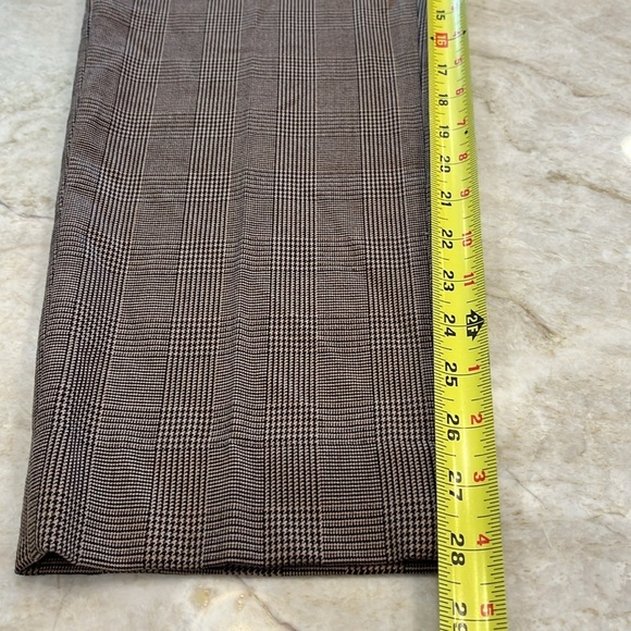 NEW Banana Republic Factory Plaid Tapered Pants‎ | Tan & Black | Size 14 - Picture 7 of 9